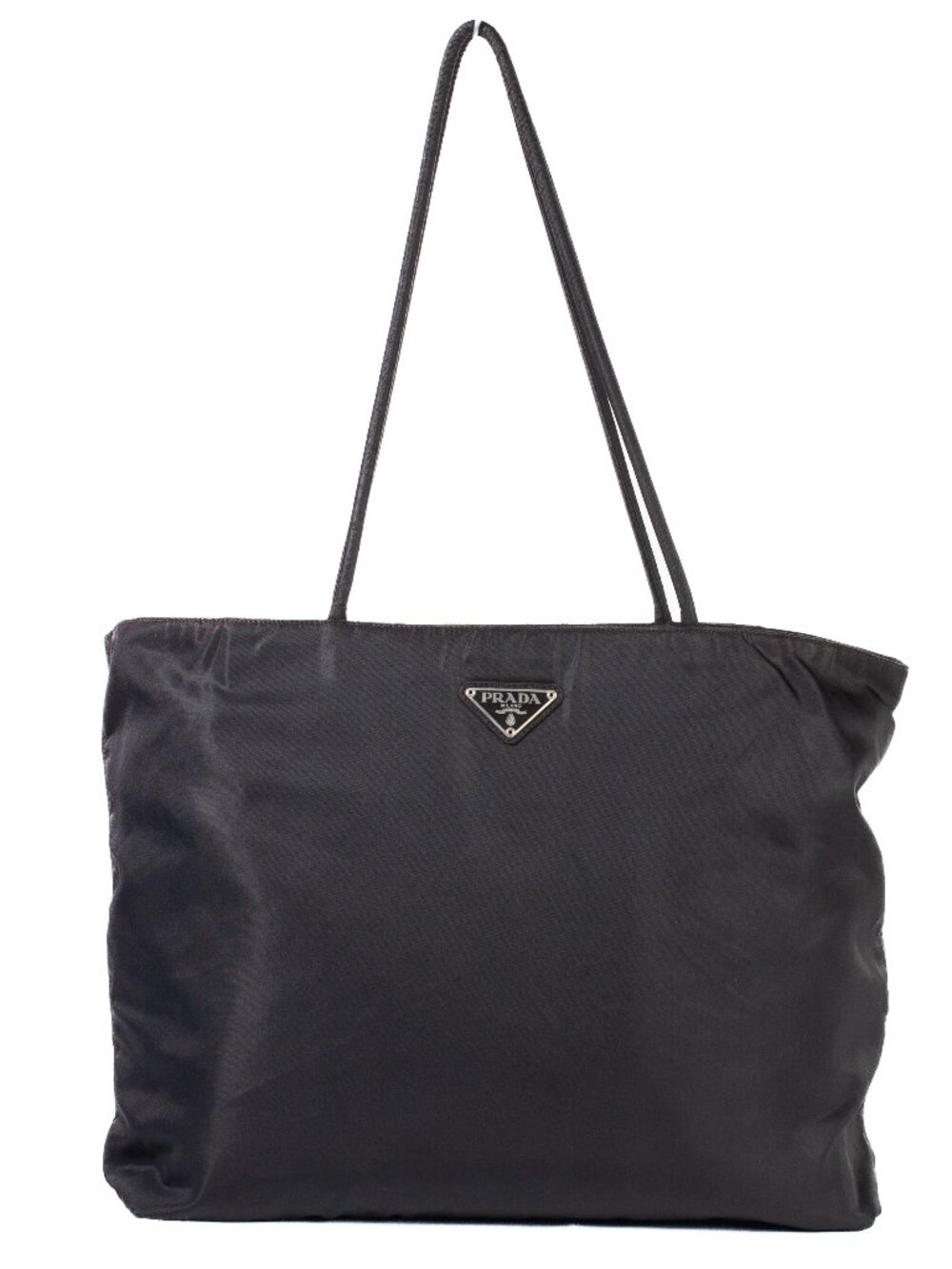 Authentic Vintage Prada Tessuto Black Nylon Tote Shoulder Bag